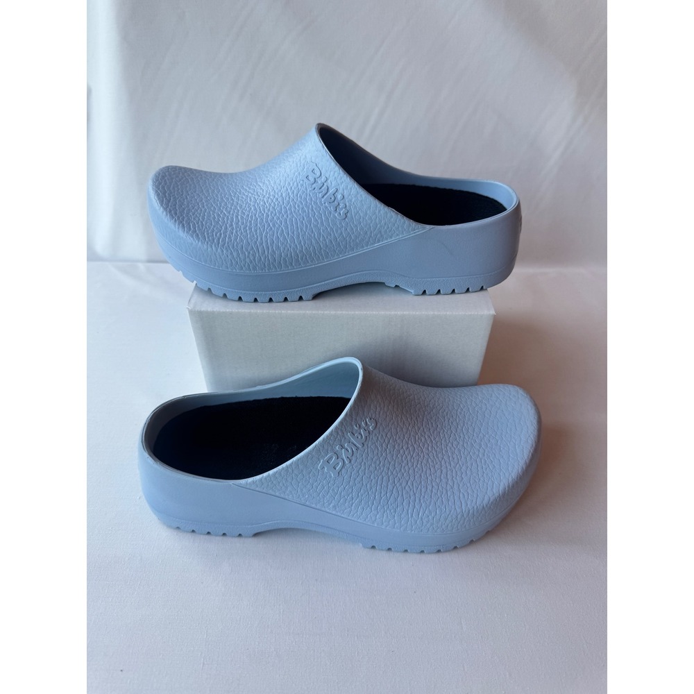 Birki's by Birkenstock Super-Birki Light Blue Clogs Professional Work Shoes 39